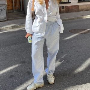 Djerf Avenue Breezy Pants blue stripe